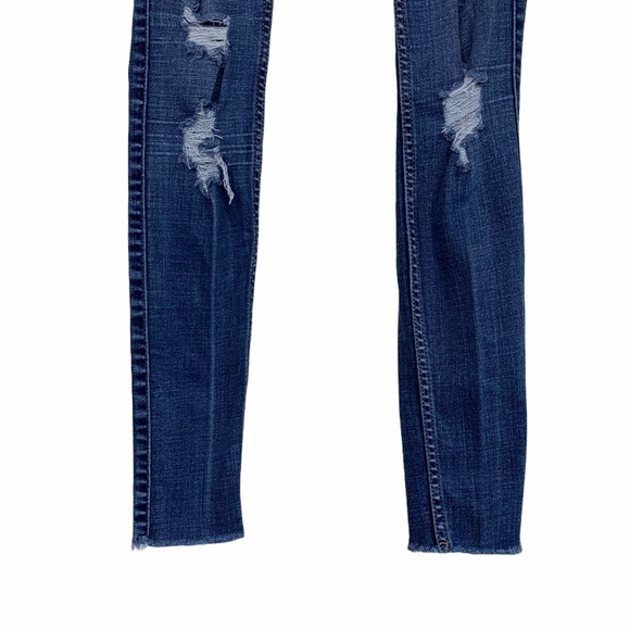 Hollister Super Skinny Distressed Raw Hem Jeans 0 - Picture 4 of 8
